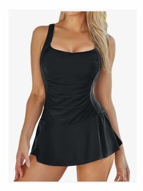 EUC Tummy Control One-Piece Swimsuit Swimdress size small